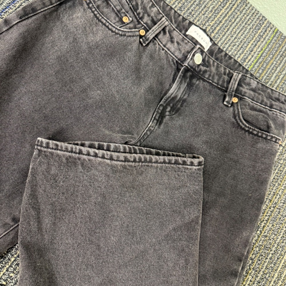 PacSun Zoe Low Rise Girlfriend Jeans Women 25 Black Excellent Straight Leg Denim